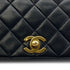 CHANEL VINTAGE FULL FLAP CHAIN SHOULDER BAG BLACK LAMB SKIN 90301010 - PURPOSE