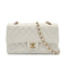 CHANEL VINTAGE CLASSIC FLAP MEDIUM CHAIN SHOULDER BAG WHITE CAVIAR SKIN 90301011 - PURPOSE