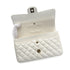 CHANEL VINTAGE CLASSIC FLAP MEDIUM CHAIN SHOULDER BAG WHITE CAVIAR SKIN 90301011 - PURPOSE