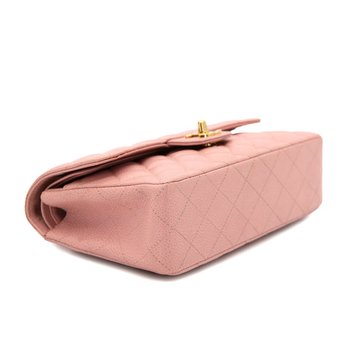 CHANEL VINTAGE CLASSIC FLAP SMALL CHAIN SHOULDER BAG PINK CAVIAR SKIN 90301012 - PURPOSE