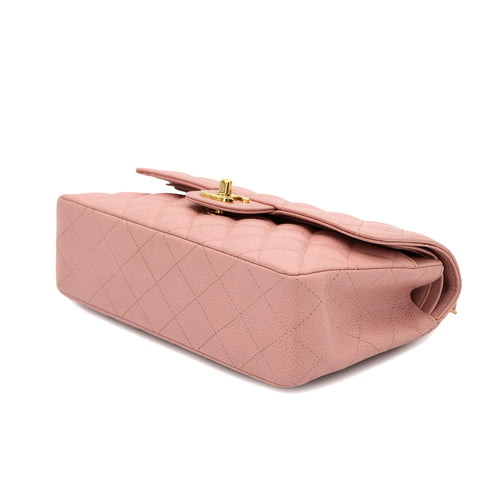 CHANEL VINTAGE CLASSIC FLAP SMALL CHAIN SHOULDER BAG PINK CAVIAR SKIN 90301012 - PURPOSE