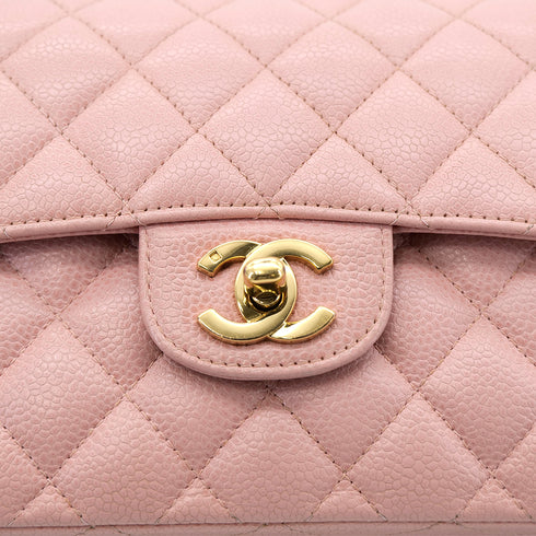 CHANEL VINTAGE CLASSIC FLAP SMALL CHAIN SHOULDER BAG PINK CAVIAR SKIN 90301012 - PURPOSE