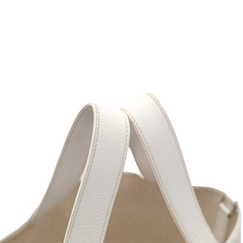 HERMES PICOTIN MM WHITE NATUREL TOILE H EVERCOLOR HAND BAG □K SHW 90301017 - PURPOSE
