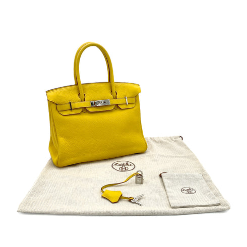 HERMES BIRKIN 30 SOLEIL TAURILLON CLEMENCE HAND BAG □M SHW 90301019 - PURPOSE