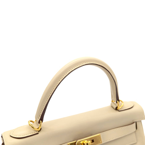 HERMES KELLY 28 RETOURNE PARCHEMIN SWIFT HAND SHOULDER BAG □M GHW 90301033 - PURPOSE