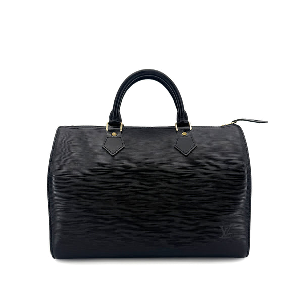 LOUIS VUITTON EPI SPEEDY 30 HAND BAG NOIR LEATHER M59022 90301084