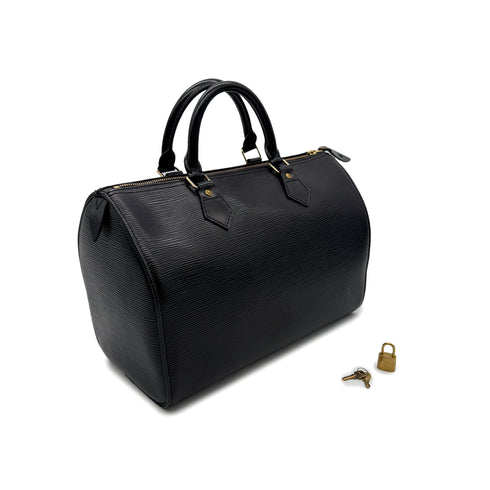 LOUIS VUITTON EPI SPEEDY 30 HAND BAG NOIR LEATHER M59022 90301085 - PURPOSE