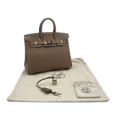 HERMES BIRKIN 25 ETOUPE TOGO HAND BAG □O SHW 90301086 - PURPOSE