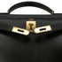 HERMES KELLY 28 SELLIER BLACK BOX CALF HAND SHOULDER BAG 〇U GHW 90301088 - PURPOSE