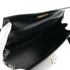 HERMES KELLY 28 SELLIER BLACK BOX CALF HAND SHOULDER BAG 〇U GHW 90301088 - PURPOSE