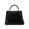 HERMES KELLY 28 SELLIER BLACK BOX CALF HAND SHOULDER BAG 〇U GHW 90301089 - PURPOSE