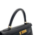 HERMES KELLY 28 SELLIER BLACK BOXCALF HAND SHOULDER BAG 〇Y GHW 90301093 - PURPOSE