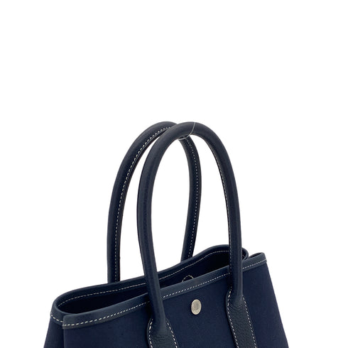 HERMES GARDEN PARTY TTPM BLUE MARINE TOILE OFFICIER NEGONDA HAND BAG □I 90301094 - PURPOSE
