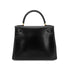 HERMES KELLY 28 RETOURNE BLACK BOX CALF HAND BAG 〇W GHW 90301095 - PURPOSE