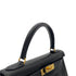 HERMES KELLY 28 RETOURNE BLACK BOX CALF HAND BAG 〇W GHW 90301095 - PURPOSE