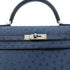 HERMES KELLY 32 SELLIER BLUE ROY OSTRICH HAND SHOULDER BAG □E SHW 90301096 - PURPOSE
