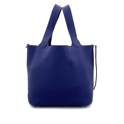 HERMES PICOTIN LOCK MM BLUE ENCRE TAURILLON CLEMENCE HAND BAG D 90301099 - PURPOSE