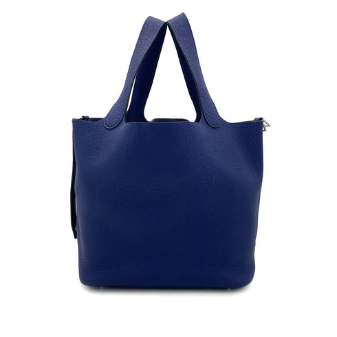 HERMES PICOTIN LOCK MM BLUE ENCRE TAURILLON CLEMENCE HAND BAG D 90301099 - PURPOSE