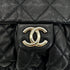 CHANEL MATELASSE CHAIN AROUND SHOULDER BAG BLACK LEATHER 90301101 - PURPOSE