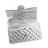 CHANEL CLASSIC FLAP MEDIUM CHAIN SHOULDER BAG SILVER LAMB SKIN 90301104 - PURPOSE