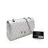 CHANEL CLASSIC FLAP MEDIUM CHAIN SHOULDER BAG SILVER LAMB SKIN 90301104 - PURPOSE