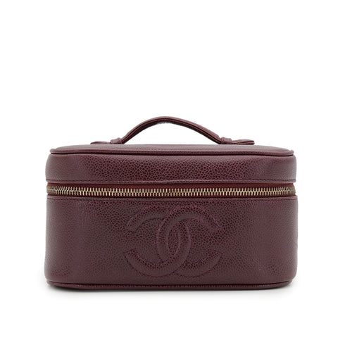 CHANEL VINTAGE VANITY HAND BAG BORDEAUX CAVIAR SKIN 90301105 - PURPOSE