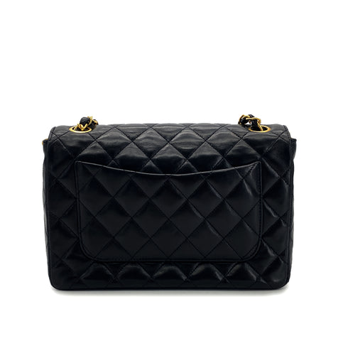CHANEL VINTAGE MATELASSE BIG COCO CHAIN SHOULDER BAG BLACK LAMB SKIN 90301108 - PURPOSE