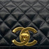 CHANEL VINTAGE MATELASSE BIG COCO CHAIN SHOULDER BAG BLACK LAMB SKIN 90301108 - PURPOSE