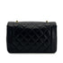 CHANEL VINTAGE DIANA MIDIUM CHAIN SHOULDER BAG BLACK LAMB SKIN 90301109 - PURPOSE