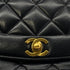 CHANEL VINTAGE DIANA MIDIUM CHAIN SHOULDER BAG BLACK LAMB SKIN 90301109 - PURPOSE