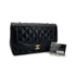 CHANEL VINTAGE DIANA MIDIUM CHAIN SHOULDER BAG BLACK LAMB SKIN 90301109 - PURPOSE