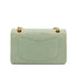 CHANEL VINTAGE CLASSIC FLAP SMALL CHAIN SHOULDER BAG LIGHT GREEN LAMB SKIN 90301110 - PURPOSE