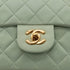CHANEL VINTAGE CLASSIC FLAP SMALL CHAIN SHOULDER BAG LIGHT GREEN LAMB SKIN 90301110 - PURPOSE