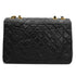 CHANEL VINTAGE MAXI MATELASSE 34 CHAIN SHOULDER BAG BLACK LAMB SKIN 90301112 - PURPOSE