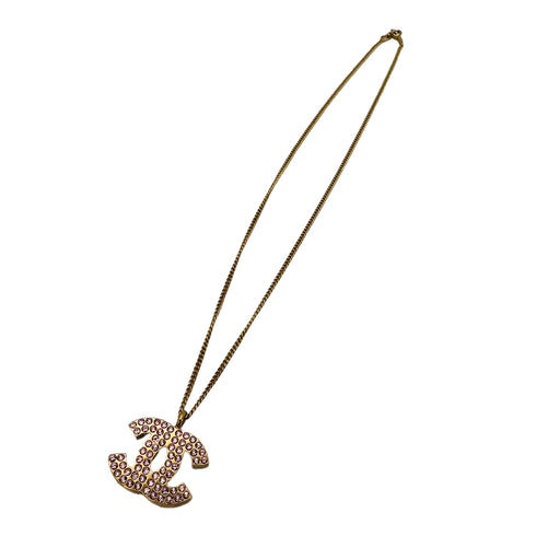 CHANEL NECKLACE COCOMARK RHINESTONE PINK ACCESSORY 02P 90301116 - PURPOSE