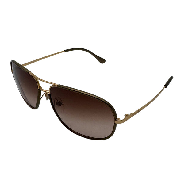 CHANEL SUNGLASSES LOGO BROWN GOLD EYEWEAR 90301121