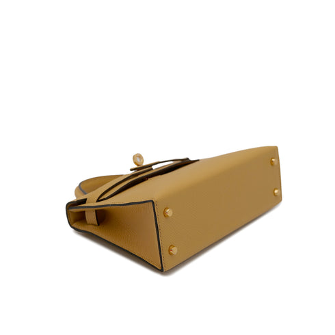 HERMES KELLY MINI 2 PAILLE VEAU EPSOM HAND SHOULDER BAG K GHW 90301625 - PURPOSE