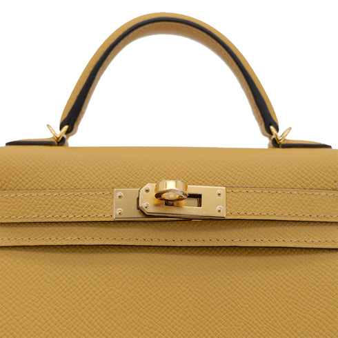 HERMES KELLY MINI 2 PAILLE VEAU EPSOM HAND SHOULDER BAG K GHW 90301625 - PURPOSE