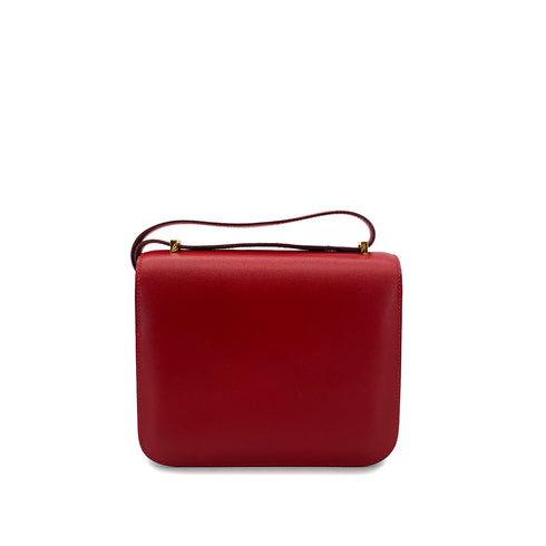 HERMES CONSTANCE 18 ROUGE VIF BOXCALF SHOULDER BAG 〇U GHW 90301626 - PURPOSE