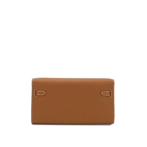 HERMES KELLY TO GO GOLD VEAU EPSOM WALLET SHOULDER BAG W GHW 90301627 - PURPOSE