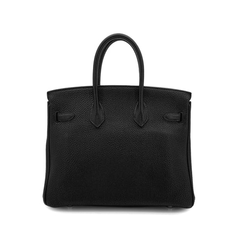 HERMES BIRKIN 25 BLACK TOGO HAND BAG □L SHW 90301630 - PURPOSE