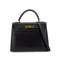 HERMES KELLY 28 SELLIER EBENE BOX CALF HAND SHOULDER BAG 〇U GHW 90301631 - PURPOSE