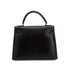 HERMES KELLY 28 SELLIER EBENE BOX CALF HAND SHOULDER BAG 〇U GHW 90301631 - PURPOSE