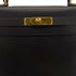 HERMES KELLY 28 SELLIER EBENE BOX CALF HAND SHOULDER BAG 〇U GHW 90301631 - PURPOSE