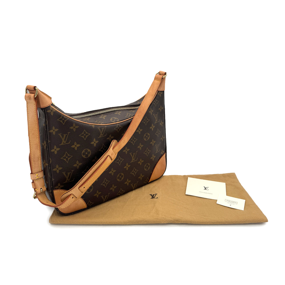 LOUIS VUITTON MONOGRAM BOULOGNE SHOULDER BAG BROWN M51265 90301636
