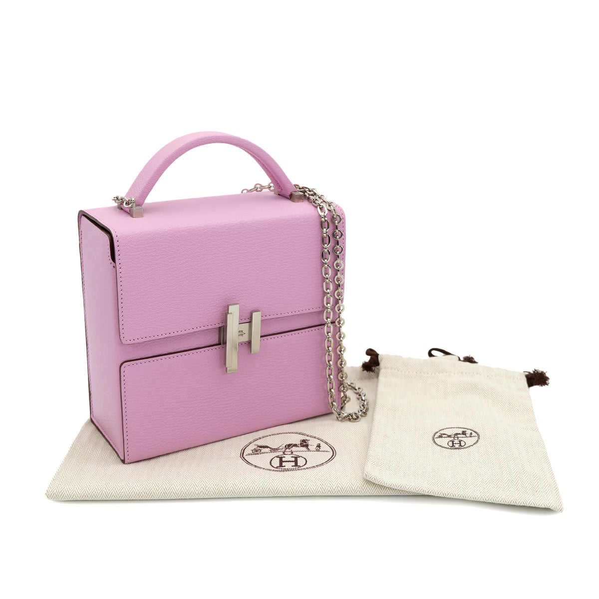 HERMES CINHETIC TO GO MAUVE SYLVESTRE CHEVRE HAND SHOULDER BAG D SHW 90301638