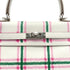 HERMES KELLY25 RETOURNE TARTAN LIGHT NEW GRIS PERLE VERT MOYEN ROSE BUBBLEGUM SWIFT K 90301644 - PURPOSE