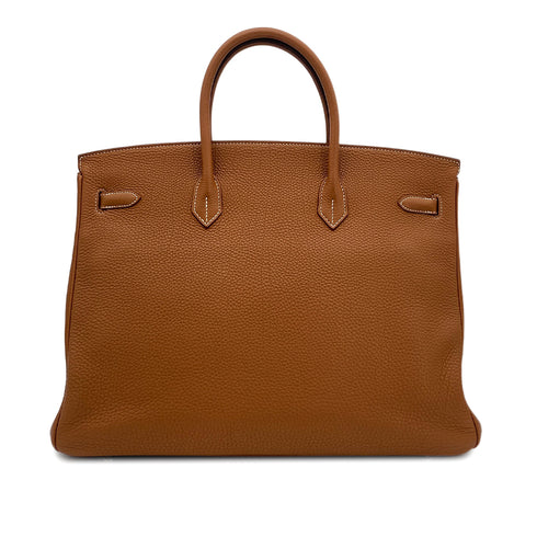 HERMES BIRKIN 40 GOLD TOGO HAND BAG □P SHW 90301646 - PURPOSE