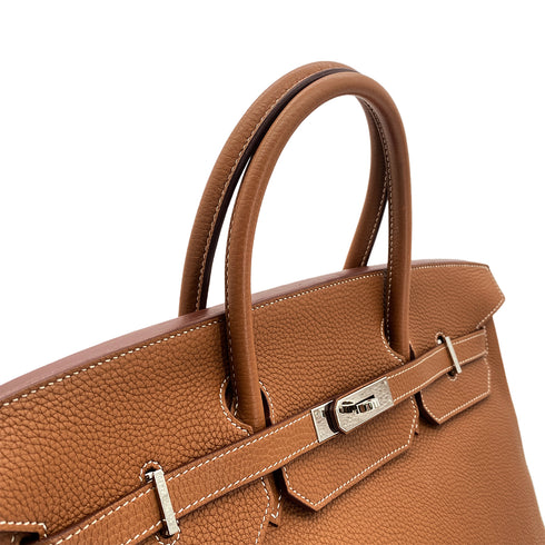 HERMES BIRKIN 40 GOLD TOGO HAND BAG □P SHW 90301646 - PURPOSE