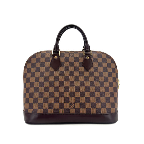 LOUIS VUITTON DAMIER ALMA HAND BAG EBENE CANVAS N51131 90301648 - PURPOSE